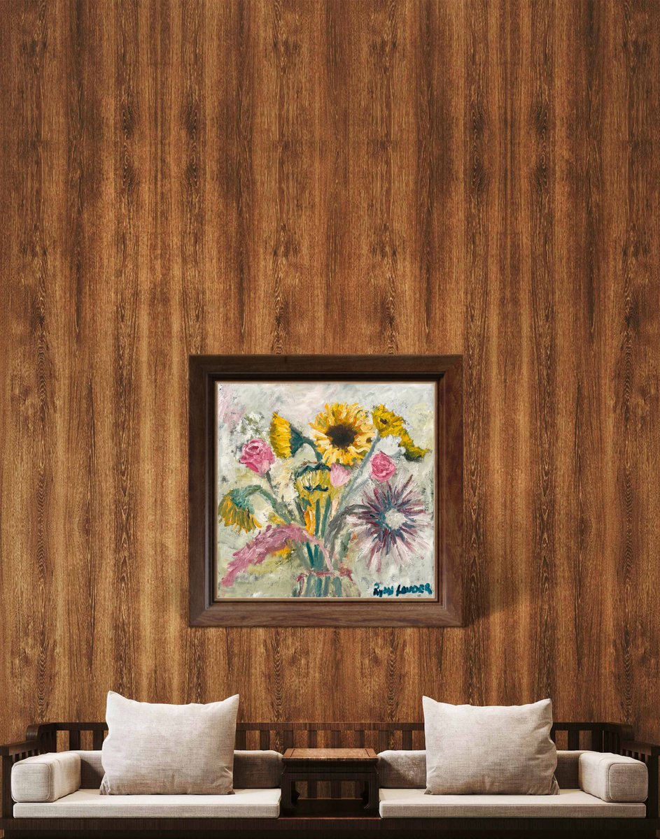 Sunflowers Roses And Proteas - in-context-home