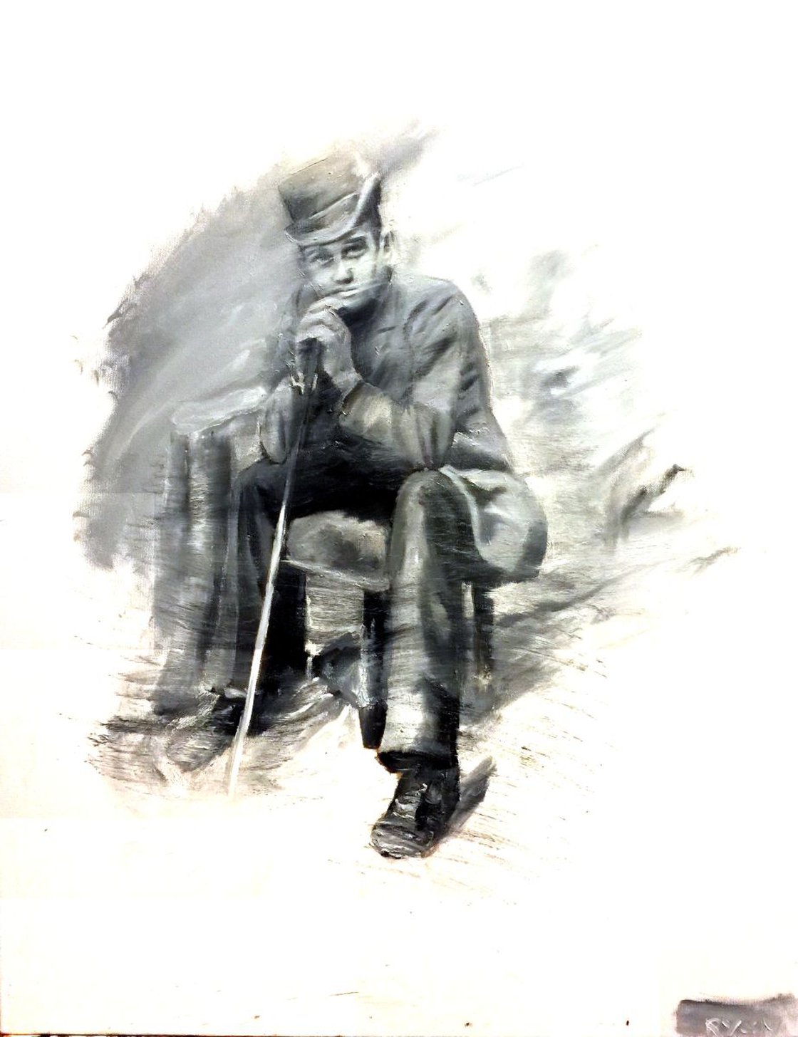 A painting titled 'Jack by Ryan Louder' by Ryan Louder