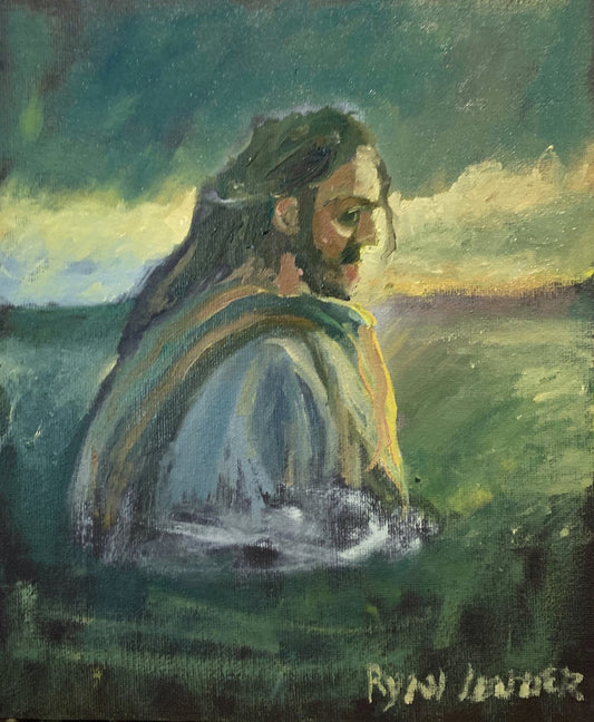 A painting titled 'Baptism by Ryan  Louder' by Ryan Louder