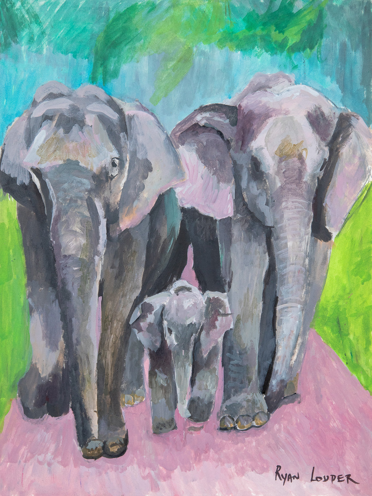 A painting titled 'Family' by London Paintings