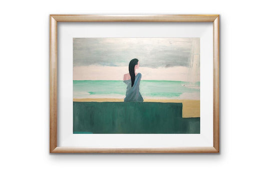 Beach - Looking Out To The Ocean by Ryan Louder - Hahnemühle German Etching Fine Art Print
