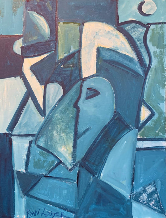 A painting titled 'A Good Life In Blue by Ryan  Louder' by Ryan Louder