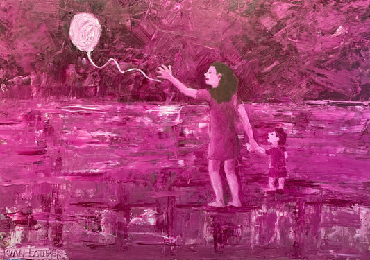 A painting titled 'Magenta by Ryan  Louder' by Ryan Louder