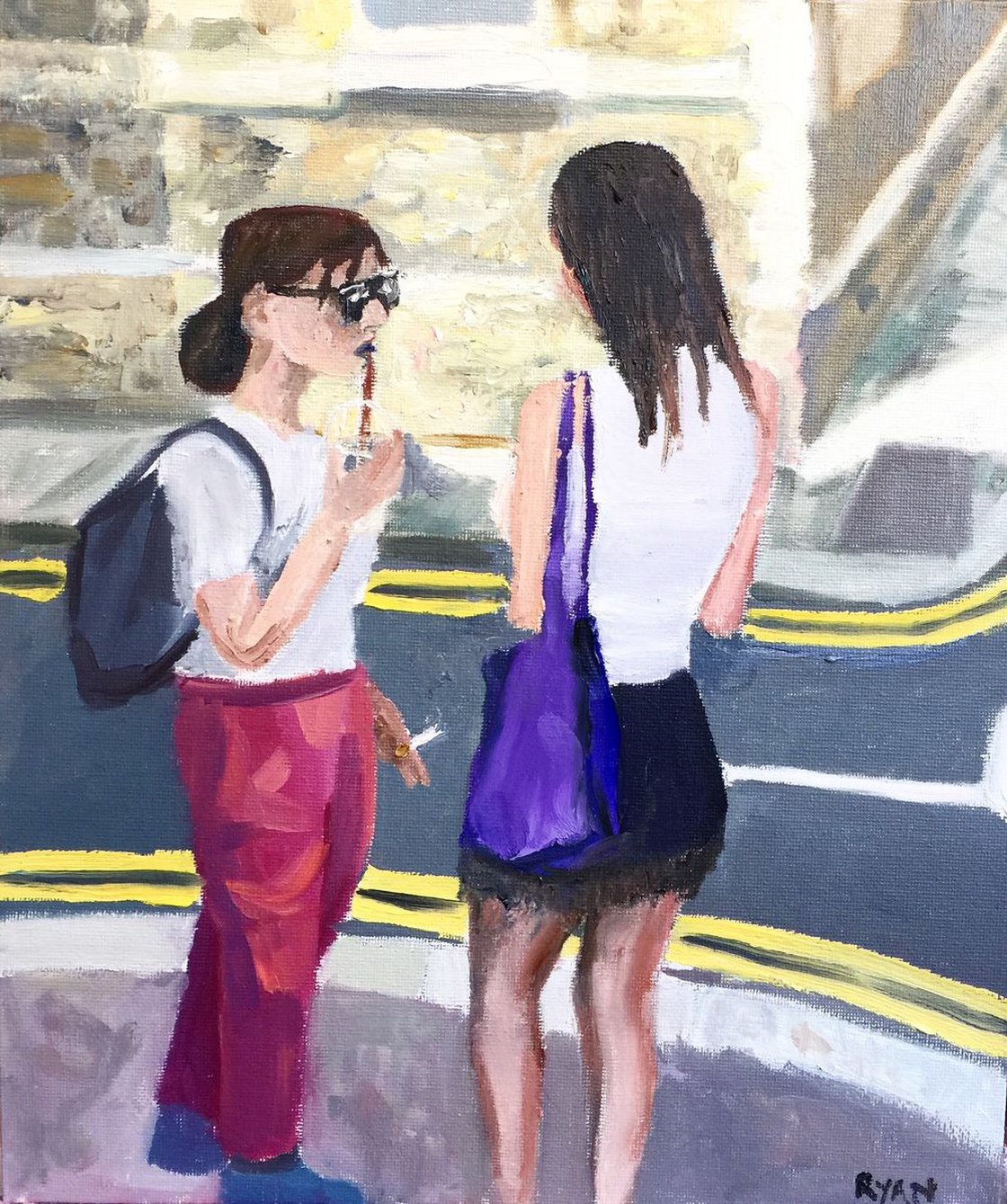 A painting titled 'Casual Or Smart Casual? 8x10 by Ryan  Louder' by Ryan Louder