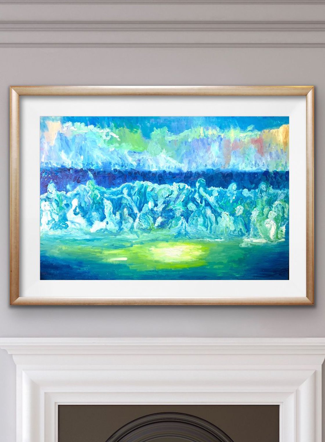 A painting titled 'Waves by Ryan  Louder' by Ryan Louder