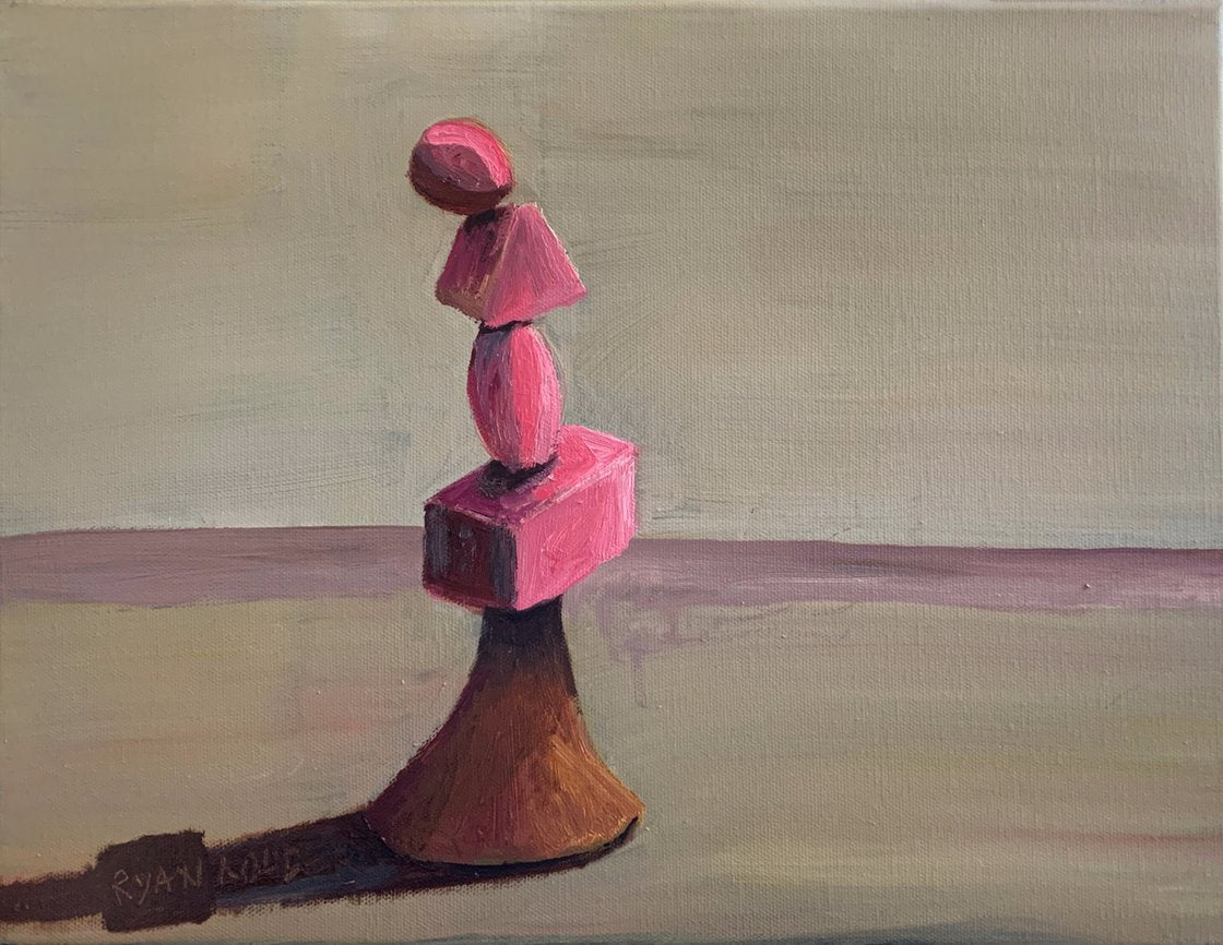 A painting titled 'Don’t Look Down Look Up! by Ryan  Louder' by Ryan Louder