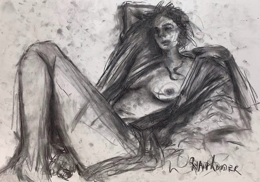A painting titled 'Nude Study of Emily 1 by Ryan  Louder' by Ryan Louder