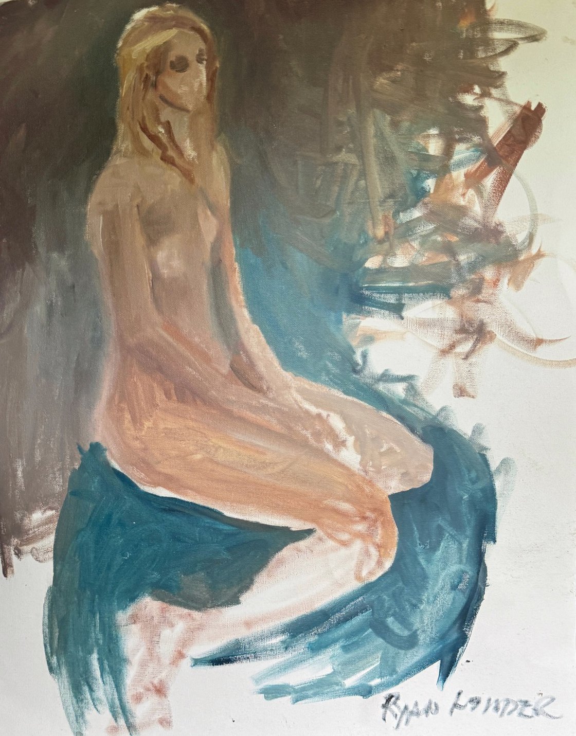 A painting titled 'Figure Study of Zoma by Ryan  Louder' by Ryan Louder