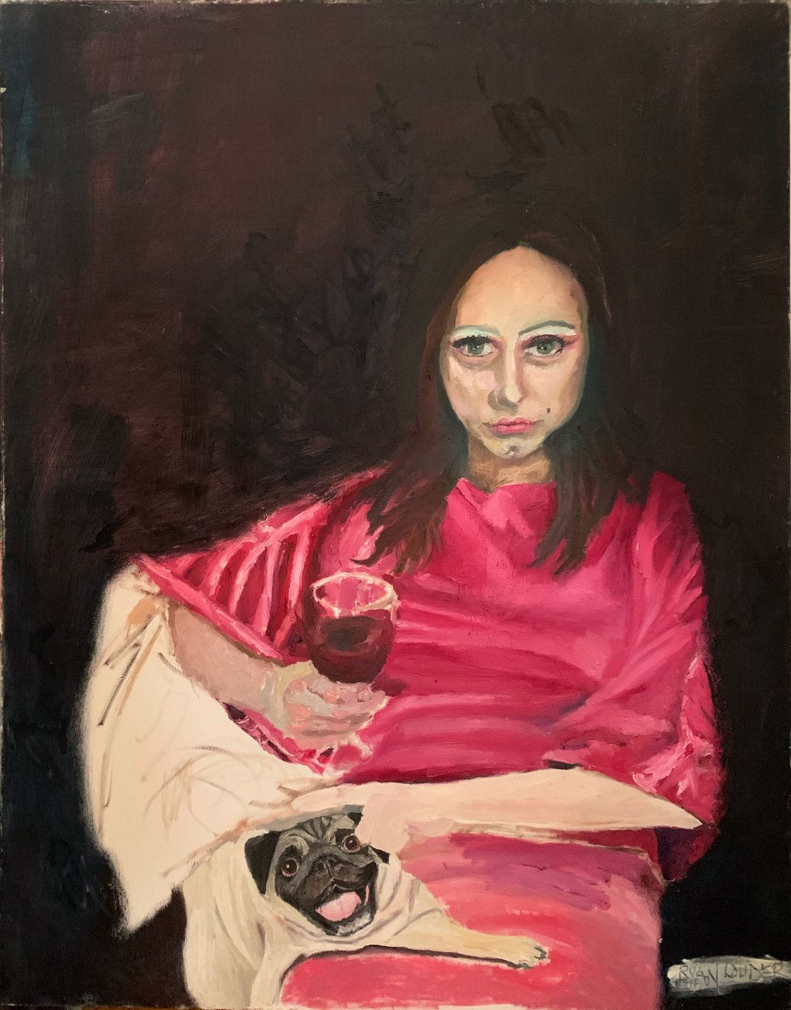 A painting titled 'Thomas and Lola by Ryan  Louder' by Ryan Louder