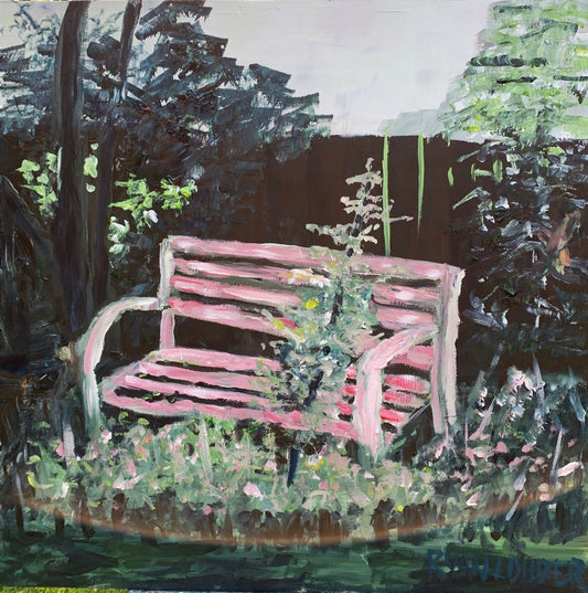 A painting titled 'The Forgotten Bench by Ryan  Louder' by Ryan Louder