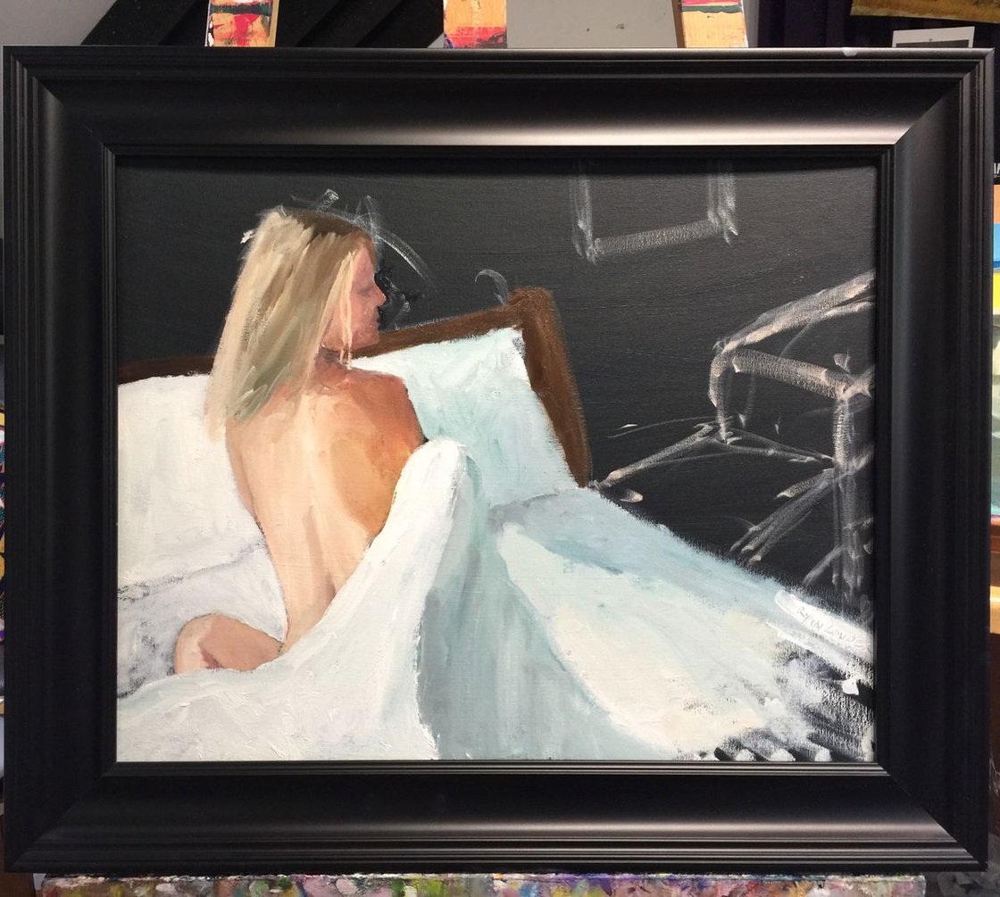 A painting titled 'Nude Back by Ryan  Louder' by Ryan Louder