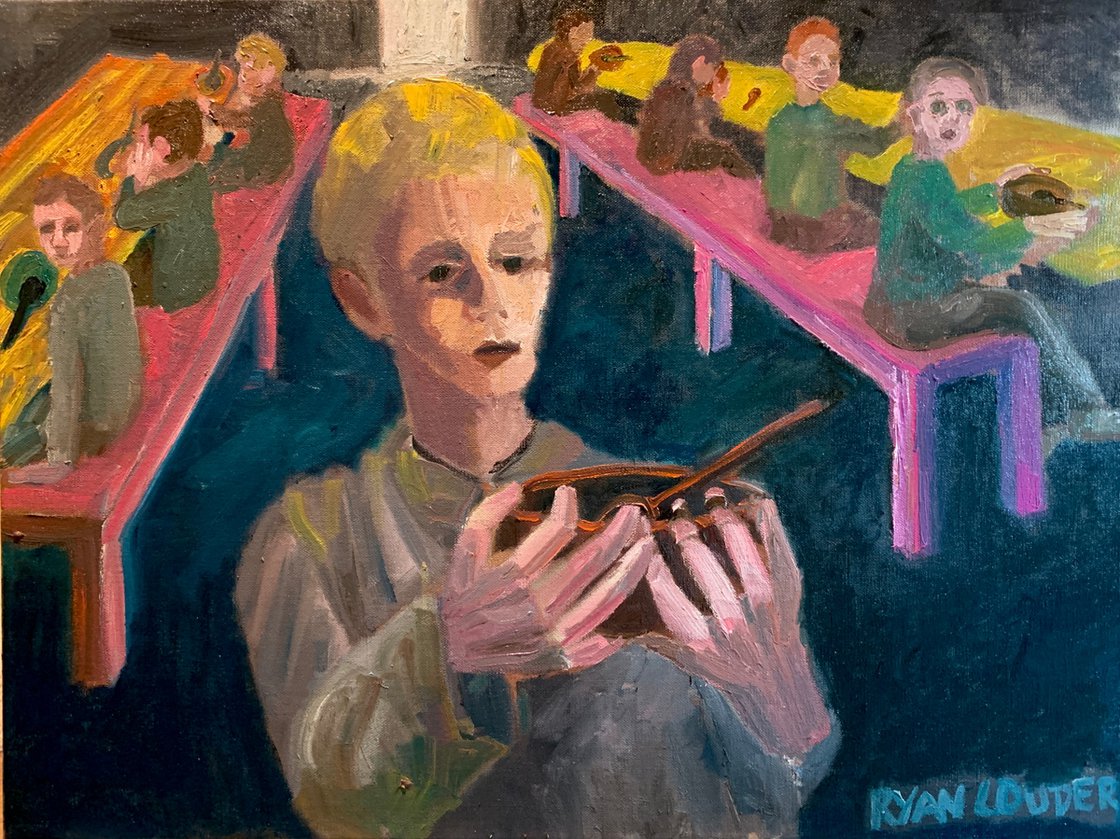 A painting titled 'Oliver Twist by Ryan  Louder' by Ryan Louder